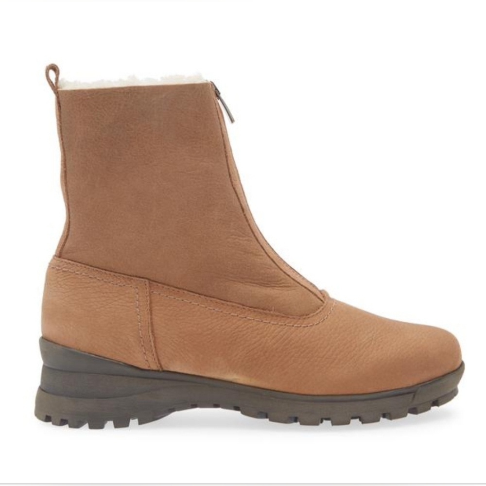 New La Canadienne Avery Women's Waterproof Tan Leather Winter Boots Size 9